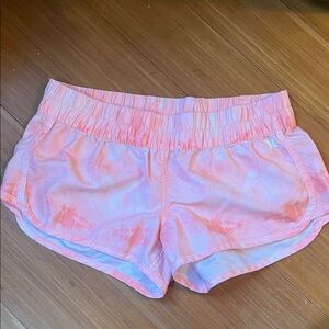 Hurley xs Women's Peach and white Athletic Shorts